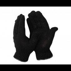 Перчатки ХБ без ПВХ 4 нити 10 класс черные (250пар)