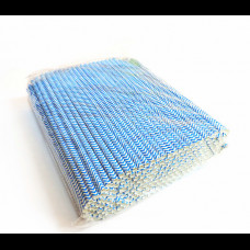 Бумажные трубочки 6х197 250 шт синий зигзаг КонтинентПак